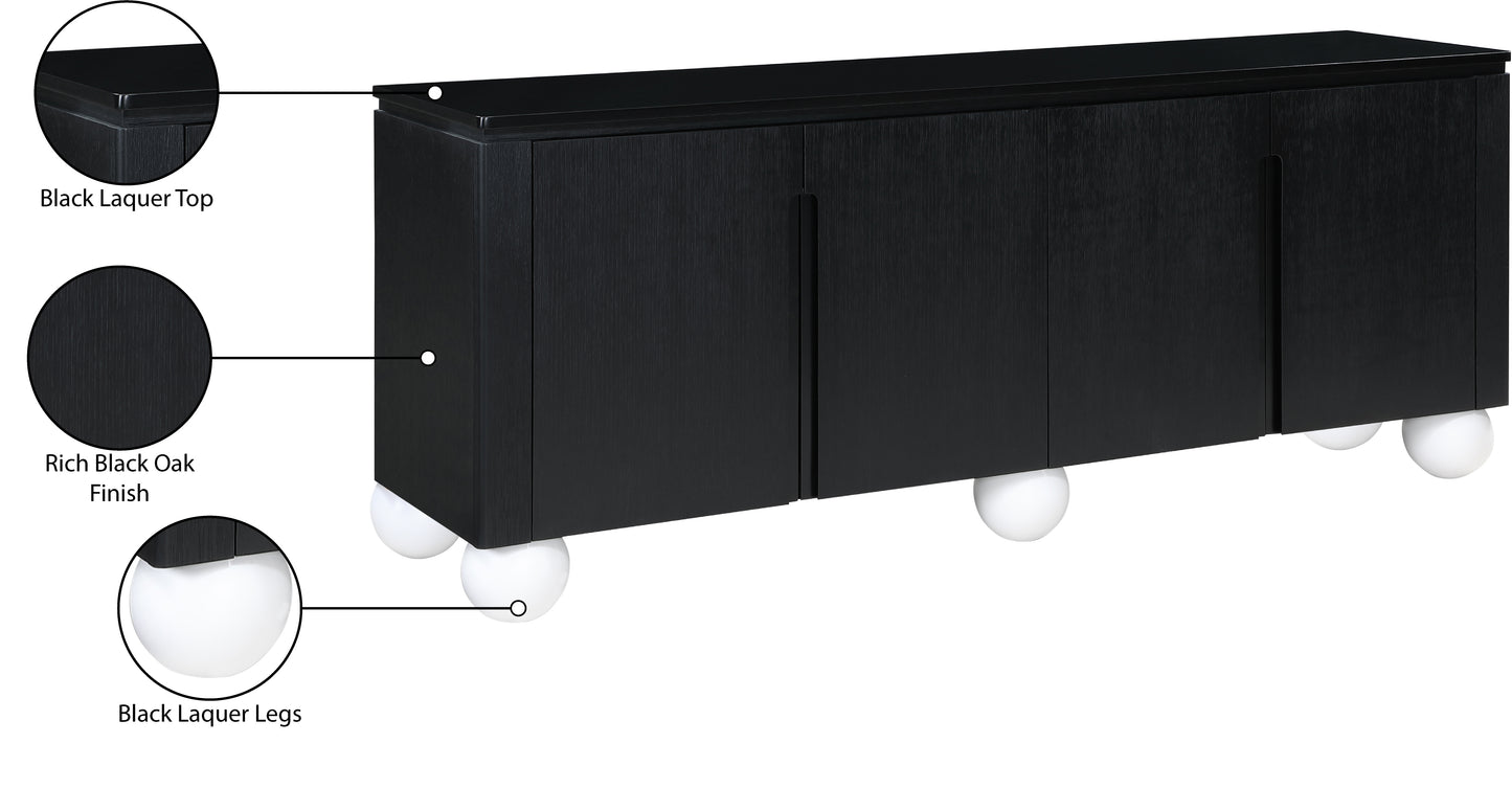 burke black sideboard/buffet