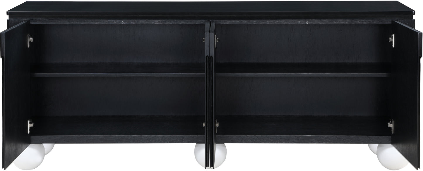 burke black sideboard/buffet