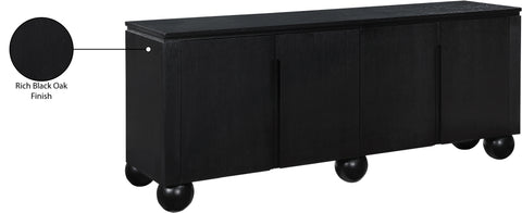 Emory Black Laquer And Oak Veneer Sideboard / Buffet, 1 Piece (Style 2)