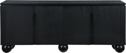 Emory Black Laquer And Oak Veneer Sideboard / Buffet, 1 Piece (Style 2)