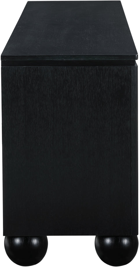 Emory Black Laquer And Oak Veneer Sideboard / Buffet, 1 Piece (Style 2)