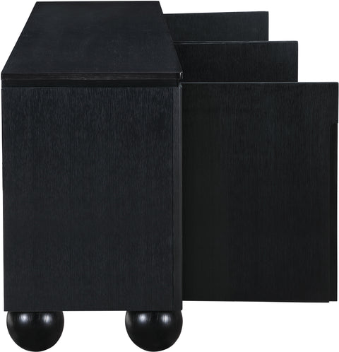 Emory Black Laquer And Oak Veneer Sideboard / Buffet, 1 Piece (Style 2)