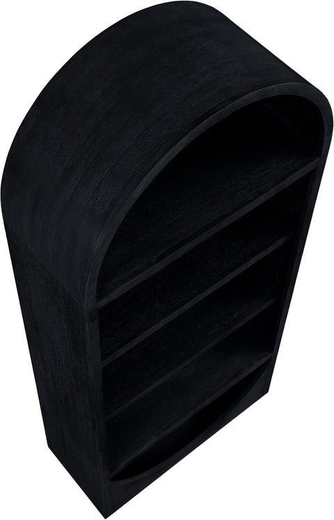 Reese Black Solid Wood Bookcase, 1 Piece