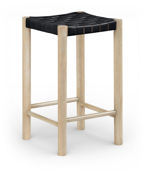 Jolie Black Vegan Leather Upholstered Counter Stool, 1 Piece