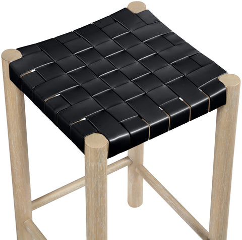 Jolie Black Vegan Leather Upholstered Counter Stool, 1 Piece
