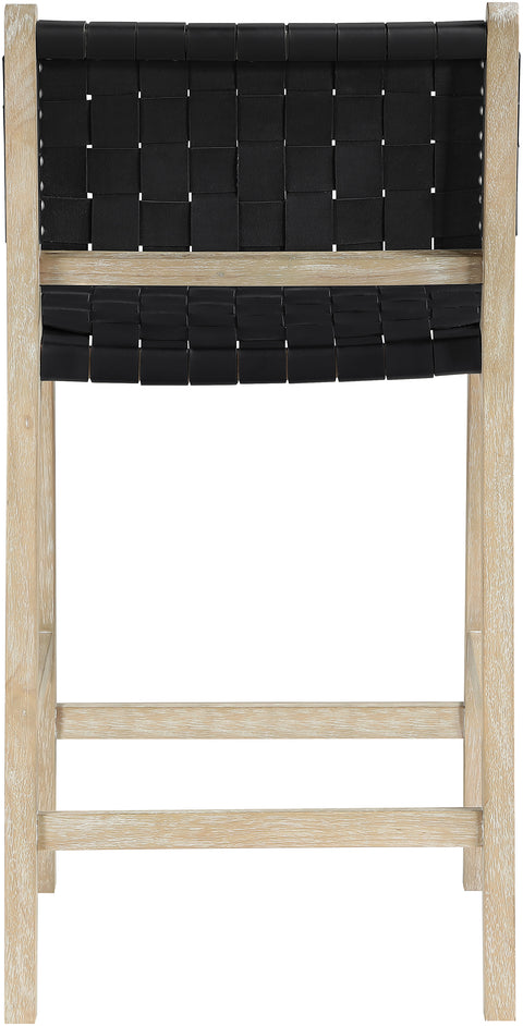 Jolie Black Vegan Leather Upholstered Counter Stool, 1 Piece (Style 2)