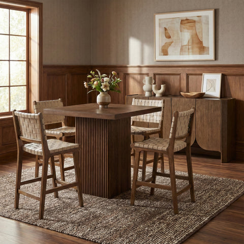 Jolie Beige Vegan Leather Upholstered Counter Stool, 1 Piece (Style 4)