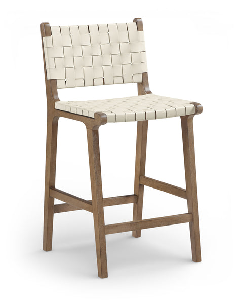 Jolie Cream Vegan Leather Upholstered Counter Stool, 1 Piece (Style 4)