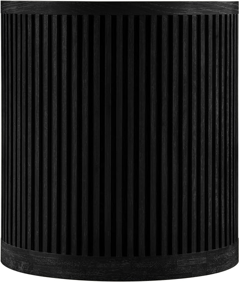 Opal Black Oak Veneer And Solid Wood End Table, 1 Piece (Style 2)
