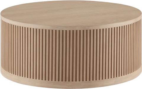 Opal Natural Oak Veneer And Solid Wood With Caster Wheels Coffee Table, 1 Piece