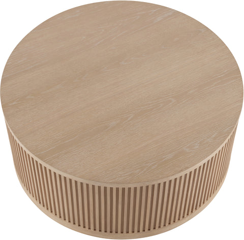 Opal Natural Oak Veneer And Solid Wood With Caster Wheels Coffee Table, 1 Piece
