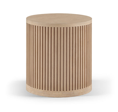 Opal Natural Oak Veneer And Solid Wood End Table, 1 Piece (Style 2)
