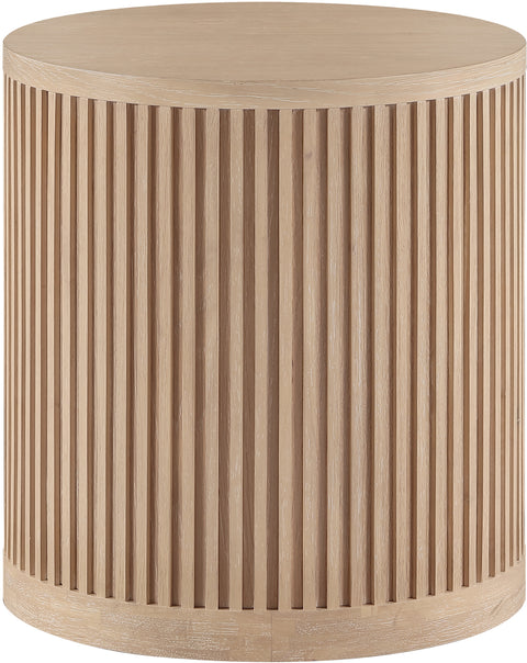 Opal Natural Oak Veneer And Solid Wood End Table, 1 Piece (Style 2)