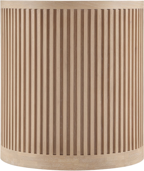 Opal Natural Oak Veneer And Solid Wood End Table, 1 Piece (Style 2)