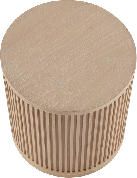Opal Natural Oak Veneer And Solid Wood End Table, 1 Piece (Style 2)
