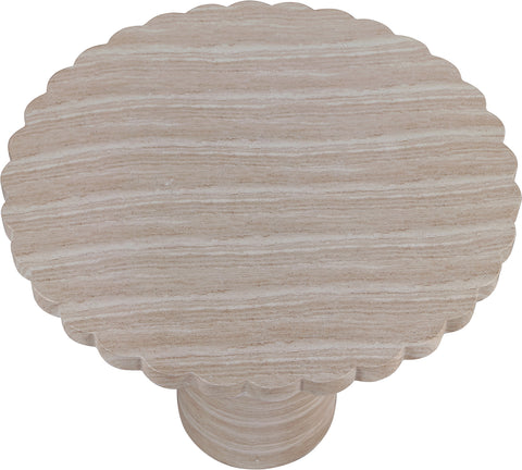 Darcy 36" Travertine Concrete Indoor / Outdoor Dining Table, 1 Piece