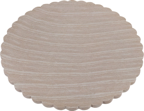 Darcy 60" Travertine Concrete Indoor / Outdoor Dining Table, 1 Piece