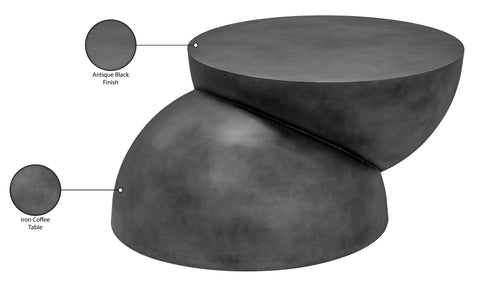 Briar Black Iron Coffee Table, 1 Piece