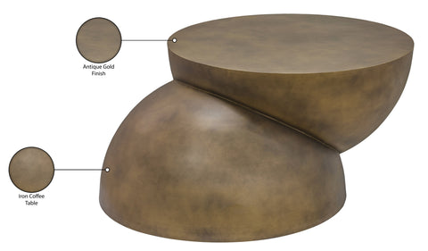 Briar Gold Iron Coffee Table, 1 Piece