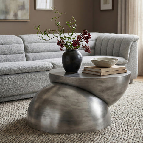 Briar Silver Iron Coffee Table, 1 Piece