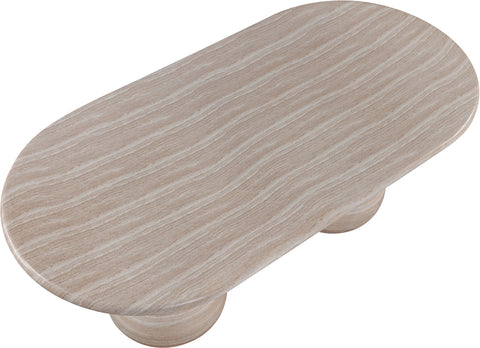 Sage 78.75" Travertine Concrete Indoor / Outdoor Dining Table, 1 Piece