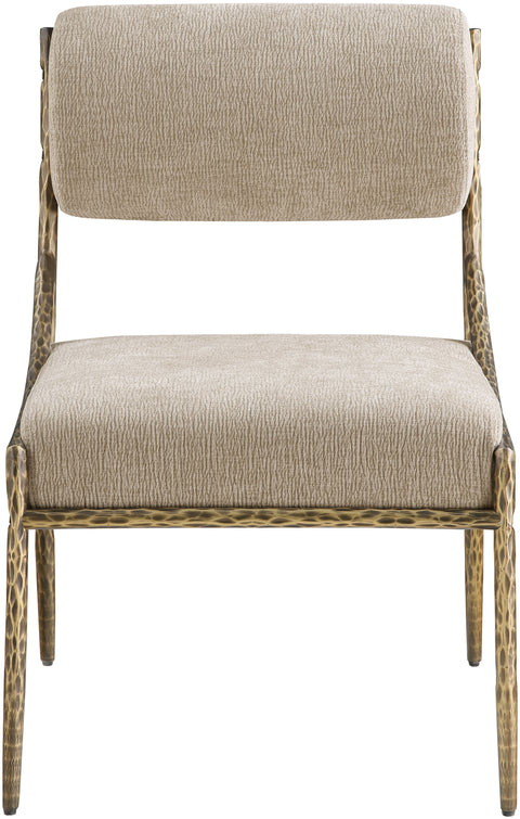 Jessa Beige Chenille Fabric Upholstered Dining Side Chair, 2-Piece