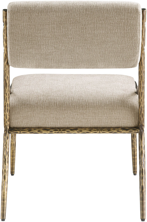 Jessa Beige Chenille Fabric Upholstered Dining Side Chair, 2-Piece