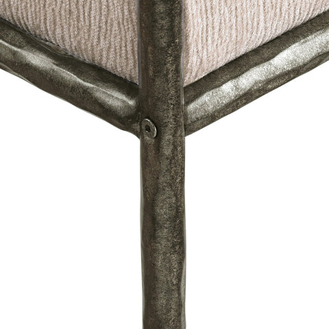 Jessa Beige Chenille Fabric Upholstered Dining Arm Chair, 2-Piece (Style 2)