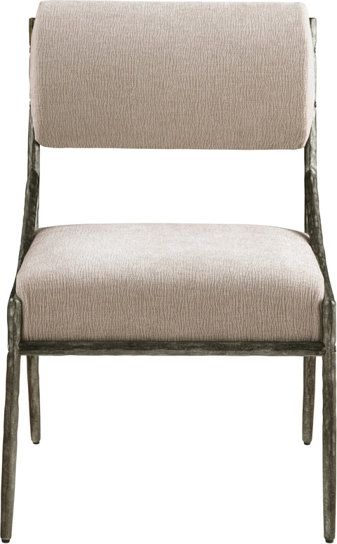 Jessa Beige Chenille Fabric Upholstered Dining Side Chair, 2-Piece (Style 2)