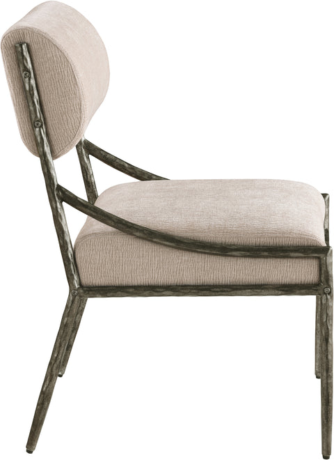 Jessa Beige Chenille Fabric Upholstered Dining Side Chair, 2-Piece (Style 2)