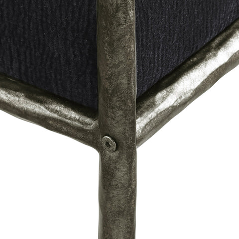 Jessa Black Chenille Fabric Upholstered Dining Arm Chair, 2-Piece (Style 2)