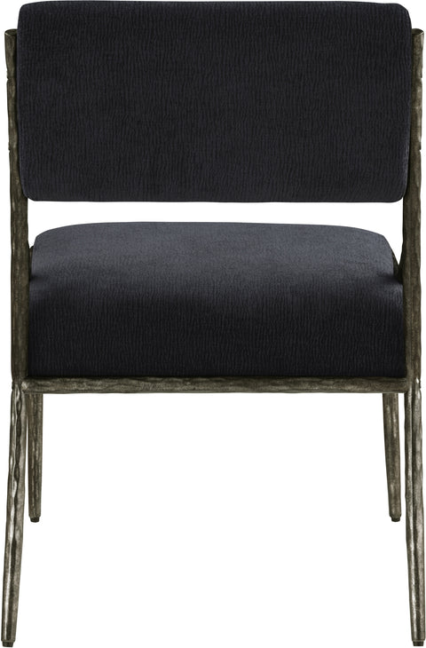 Jessa Black Chenille Fabric Upholstered Dining Side Chair, 2-Piece (Style 2)