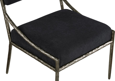 Jessa Black Chenille Fabric Upholstered Dining Side Chair, 2-Piece (Style 2)