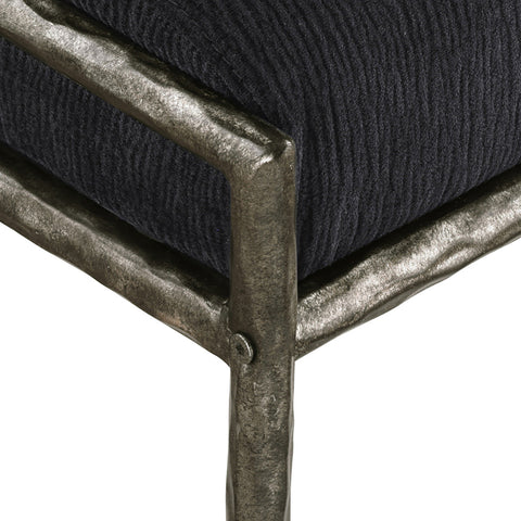 Jessa Black Chenille Fabric Upholstered Dining Side Chair, 2-Piece (Style 2)