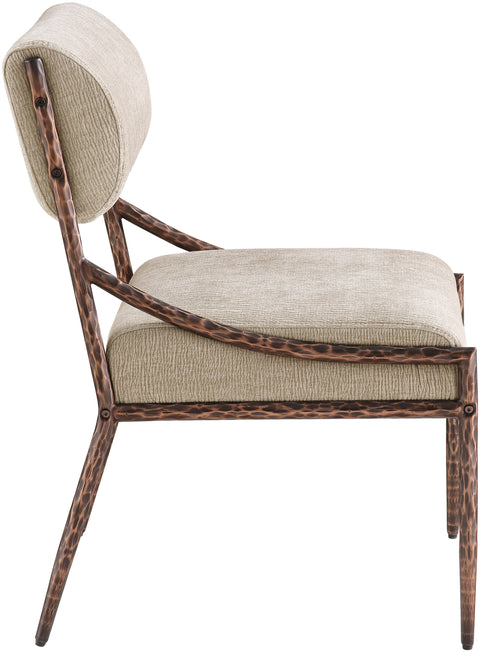 Jessa Beige Chenille Fabric Upholstered Dining Side Chair, 2-Piece (Style 3)