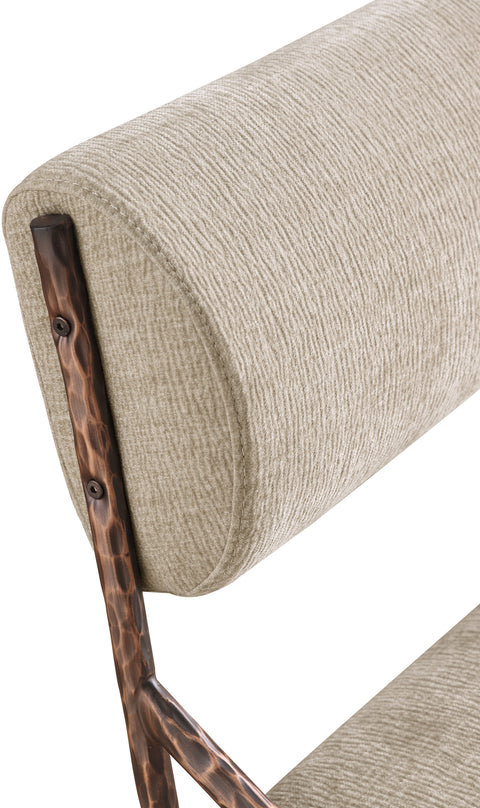 Jessa Beige Chenille Fabric Upholstered Dining Side Chair, 2-Piece (Style 3)
