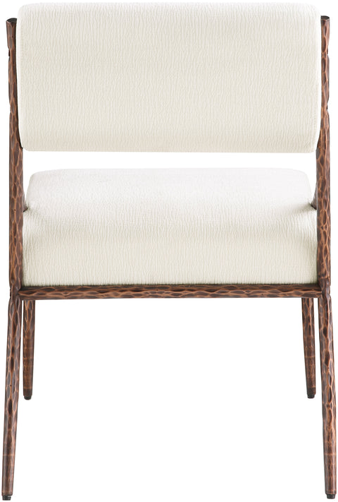 Jessa Cream Chenille Fabric Upholstered Dining Side Chair, 2-Piece (Style 3)