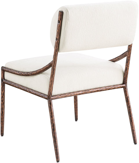 Jessa Cream Chenille Fabric Upholstered Dining Side Chair, 2-Piece (Style 3)
