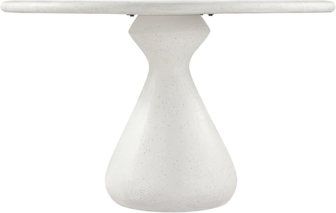 Celeste 48" Cream Concrete Indoor / Outdoor Dining Table, 1 Piece
