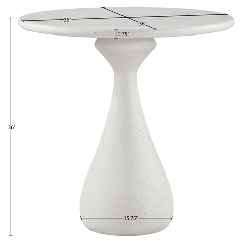 Celeste 36" Cream Concrete Indoor / Outdoor Counter Table, 1 Piece