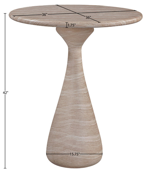 Celeste Travertine Concrete Indoor / Outdoor Bar Table, 1 Piece