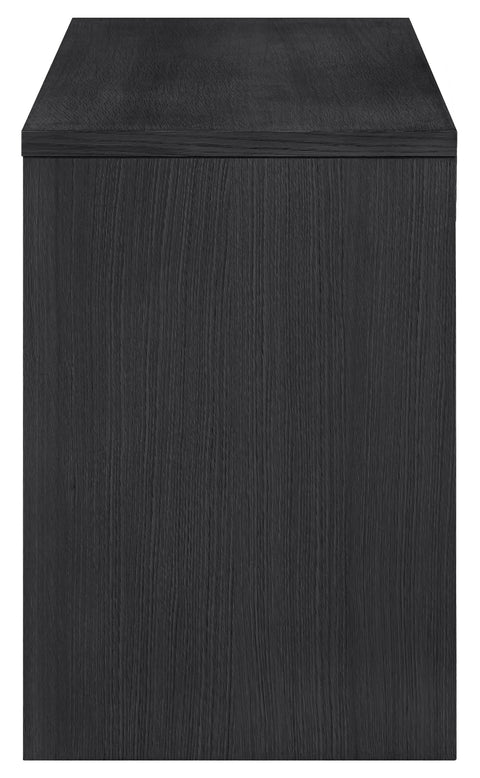 Yara Black Cane, Solid Wood And Oak Veneer Desk, 1 Piece