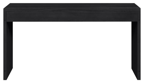 Yara Black Cane, Solid Wood And Oak Veneer Desk, 1 Piece