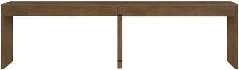 Yara Brown Cane, Solid Wood And Oak Veneer Desk, 2-Piece