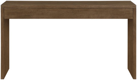 Yara Brown Cane, Solid Wood And Oak Veneer Desk, 1 Piece