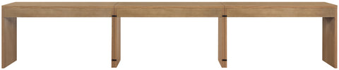 Yara Natural Cane, Solid Wood And Oak Veneer Desk, 3-Piece