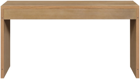 Yara Natural Cane, Solid Wood And Oak Veneer Desk, 1 Piece
