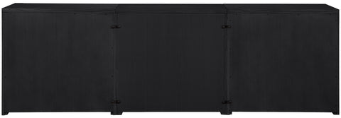 Selene Black Cane, Solid Wood And Oak Veneer Sideboard/Buffet, 3-Piece