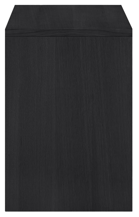 Selene Black Cane, Solid Wood And Oak Veneer Sideboard/Buffet, 1 Piece