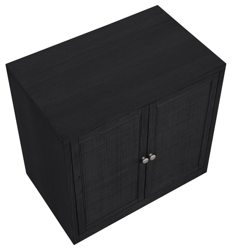 Selene Black Cane, Solid Wood And Oak Veneer Sideboard/Buffet, 1 Piece